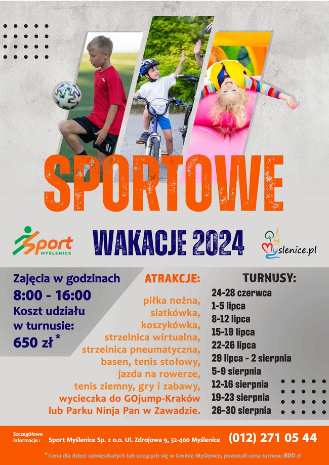 sportowe wakacje 2024