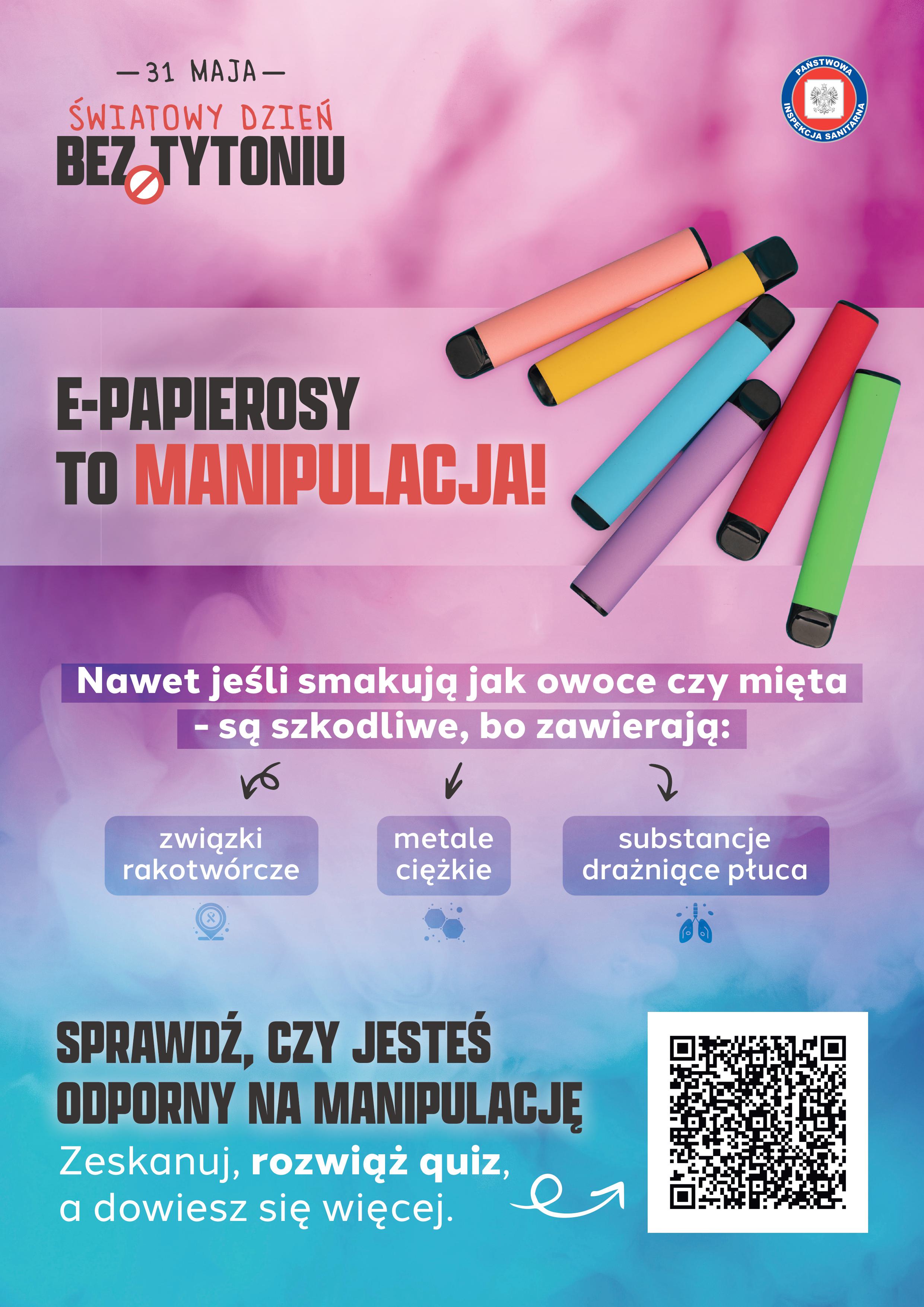 plakat A4 Światowy Dzień bez Tytoniu