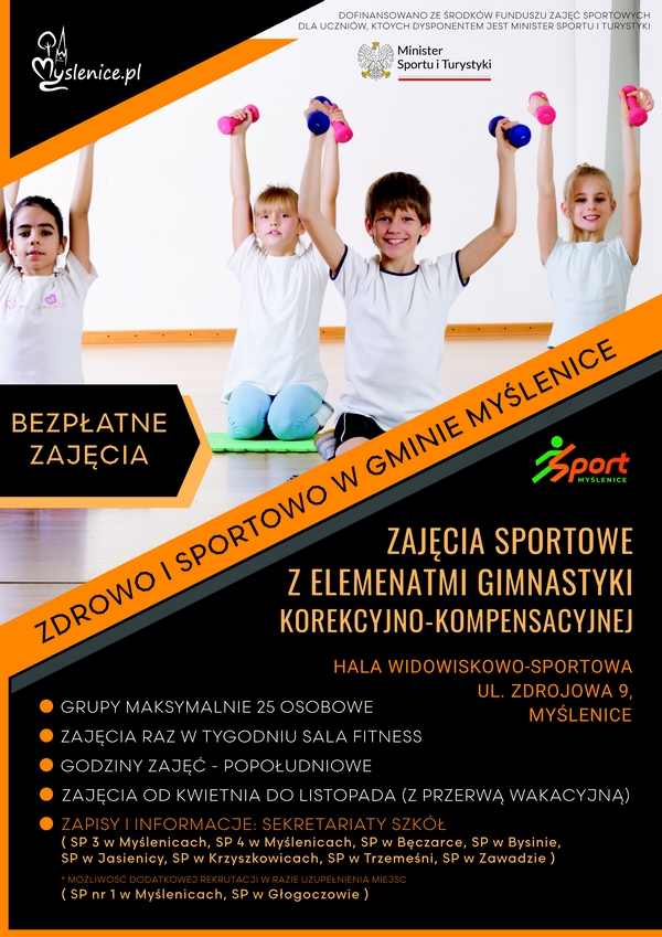 plakat zdrowo i sportowo